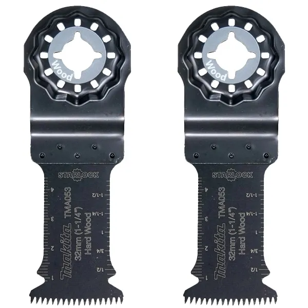 2X MAKITA  TMA053  ACCESORIO MULTICUTTER, STARLOCK, CORTAR, 32X50 MM, MADERA