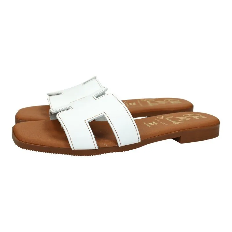 5321 Sandalias planas color BLANCO