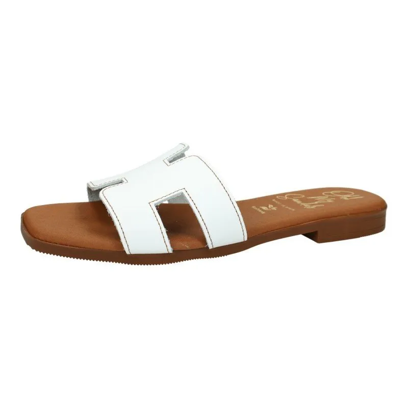 5321 Sandalias planas color BLANCO
