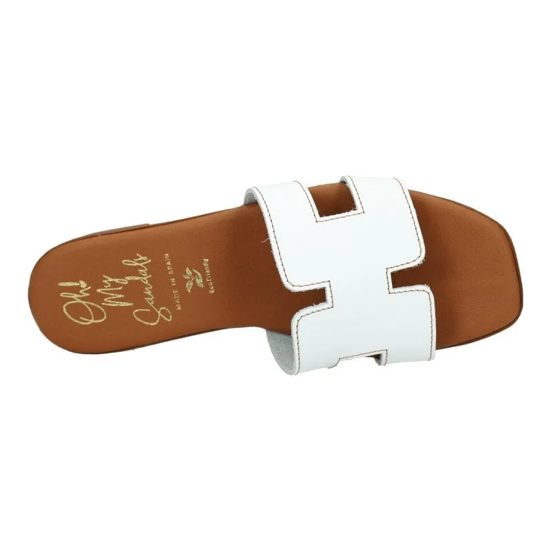 5321 Sandalias planas color BLANCO