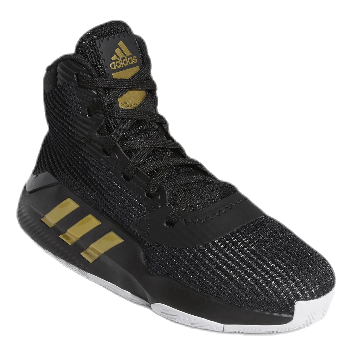 Adidas Pro Bounce 2019 Shoes Core Black / Gold Met. / Cloud White