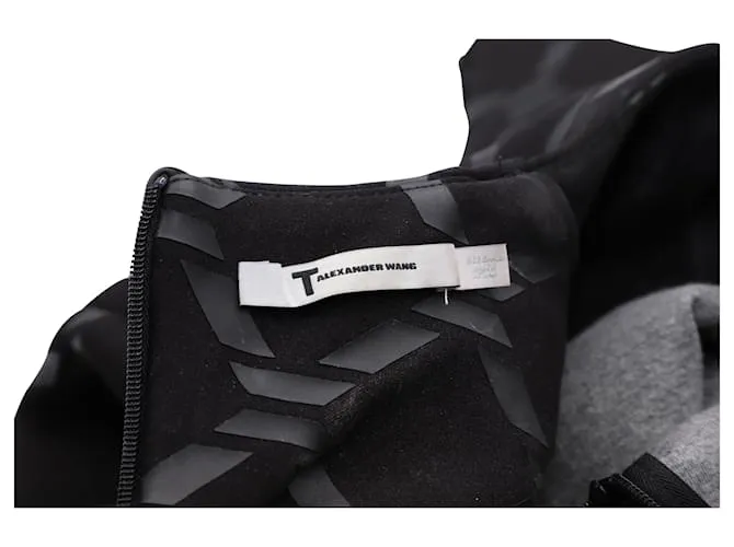 Alexander Wang VESTIDO A CUADROS BÚFALO en Poliéster Negro 