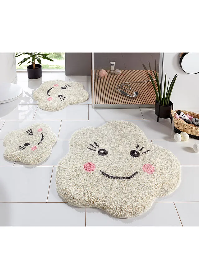 Alfombra de baño en forma de concha Crudo