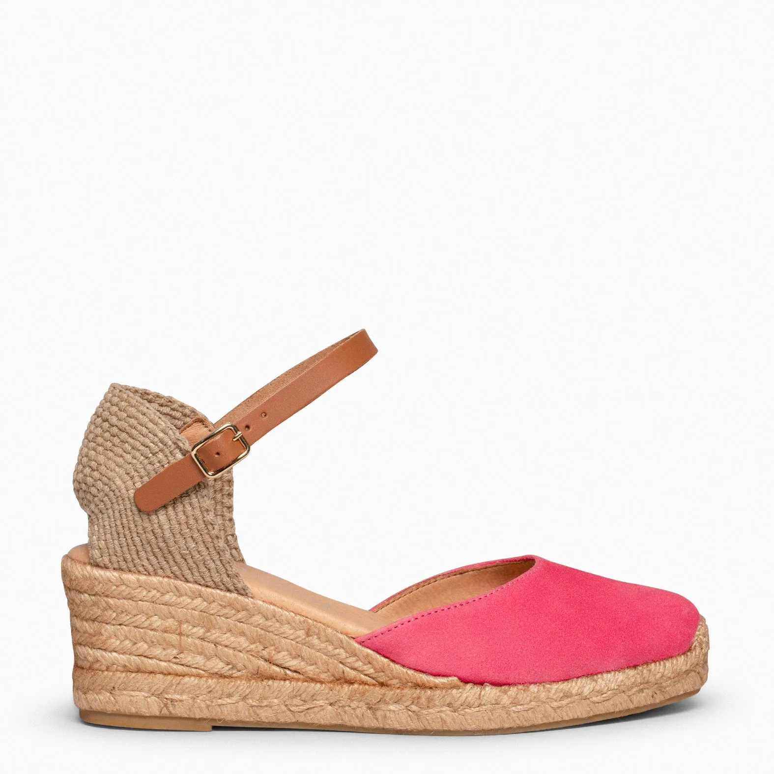 ALTEA  CUñAS DE ESPARTO BAJAS FUCSIA