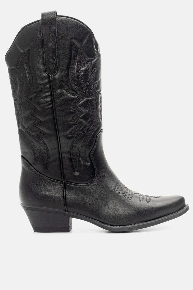 AMY  BOTAS DE COWBOY MUJER NEGRAS