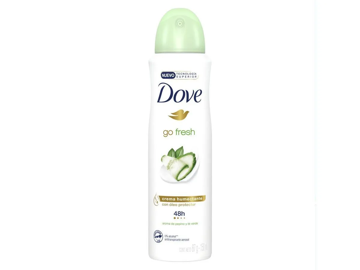 Antitranspirante DOVE Go Fresh Pepino y Té Verde en Aerosol 150 ml