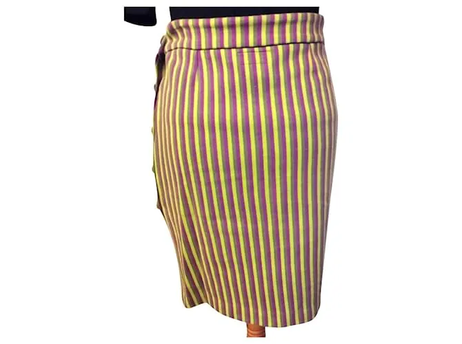Autre Marque FALDA AGNES B FALDA BAYADERE RETRO 5 BOTONES T1 O T36 Multicolor 