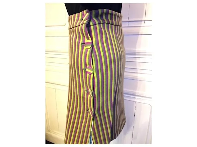 Autre Marque FALDA AGNES B FALDA BAYADERE RETRO 5 BOTONES T1 O T36 Multicolor 
