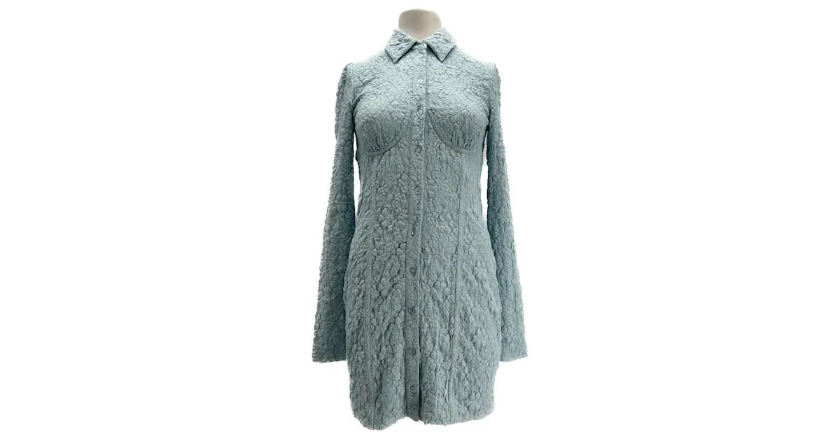 Autre Marque ROTATE Vestidos T.International S Viscosa Azul 