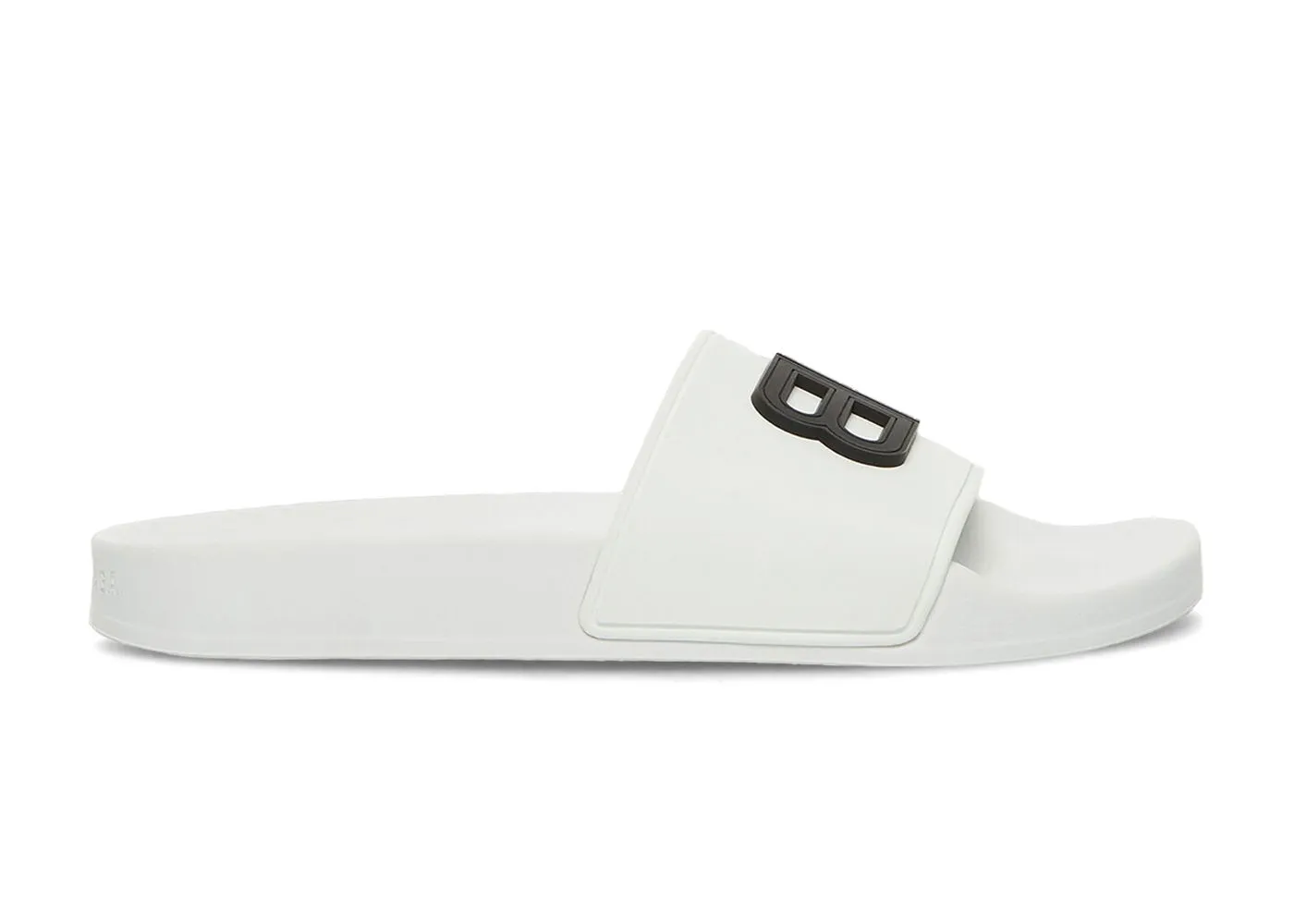 Balenciaga Pool Slides 3D BB Logo Black White