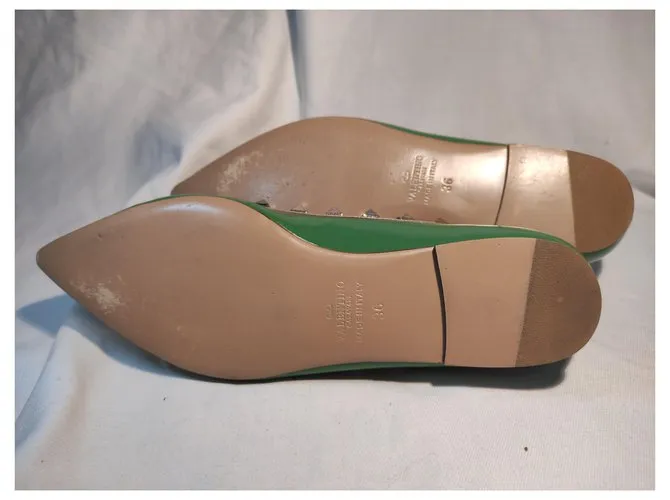 Ballerie Rockstud de Valentino Garavani Verde Verde oliva 