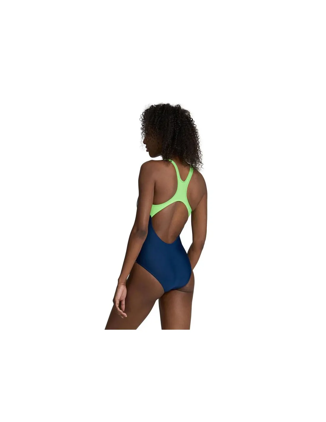 Bañador de Natación Arena Swim Pro Back Graphic Navy/Soft Green Mujer