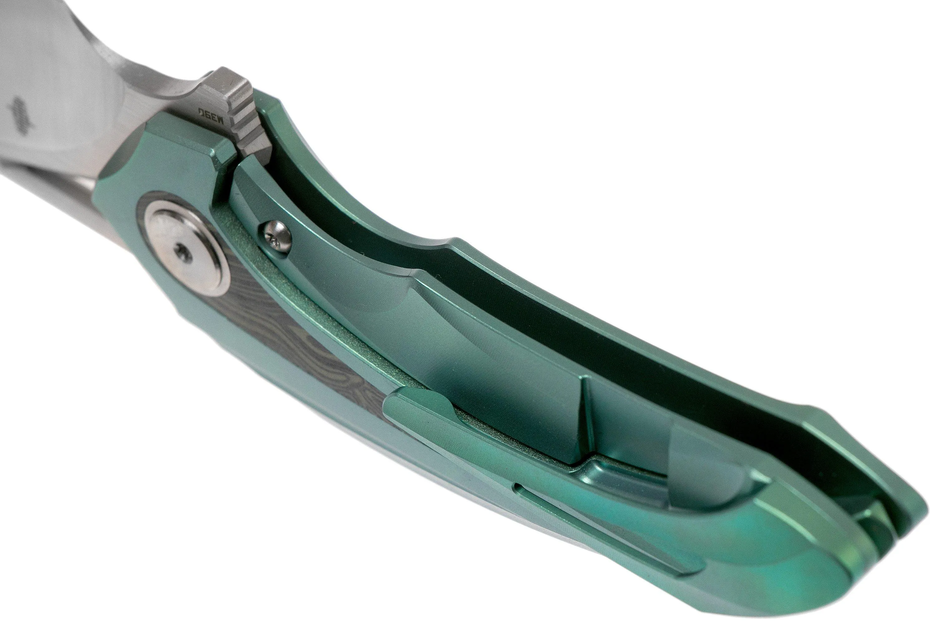 Bestech Nuke BT2107D Green Titanium, Black Green G10, Satin navaja, diseño Kombou