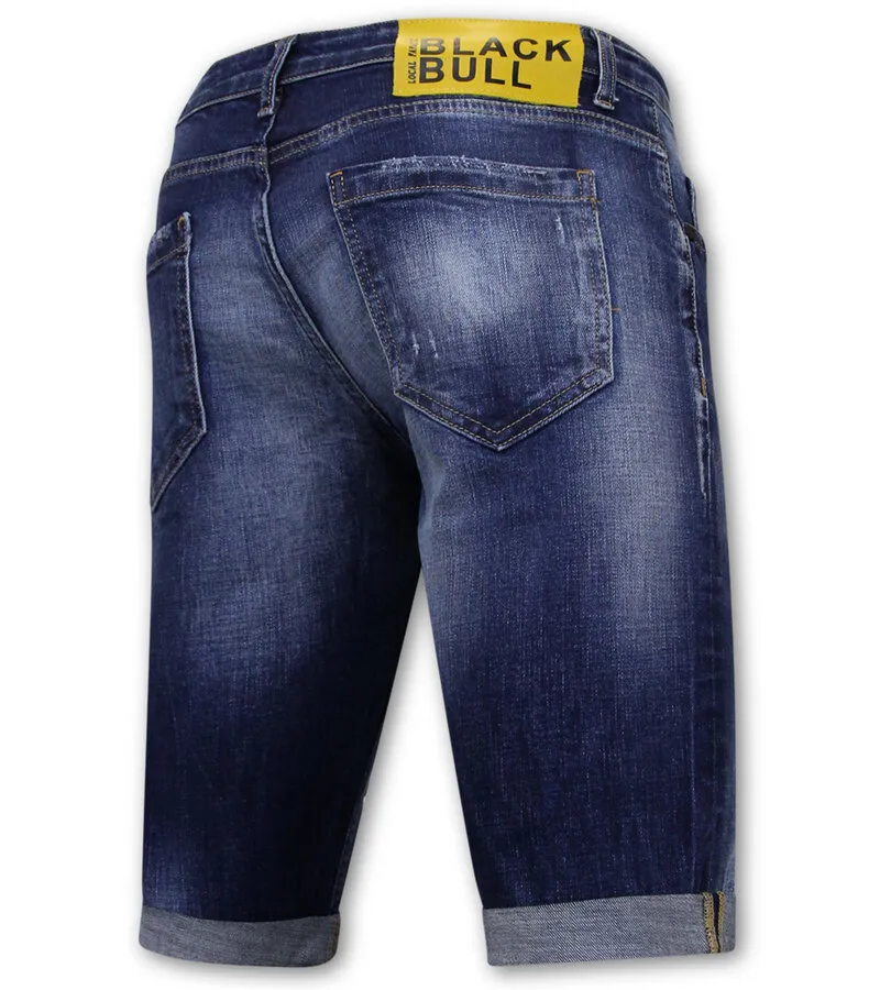 BLUE RIPPED SHORTS HOMBRES  SLIM FIT 1081 AZUL