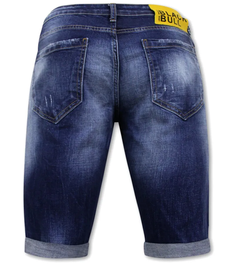 BLUE RIPPED SHORTS HOMBRES  SLIM FIT 1081 AZUL