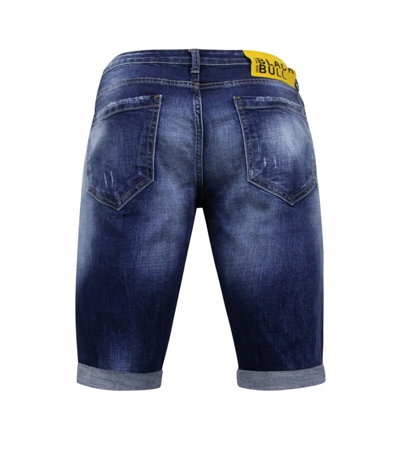BLUE RIPPED SHORTS HOMBRES  SLIM FIT 1081 AZUL