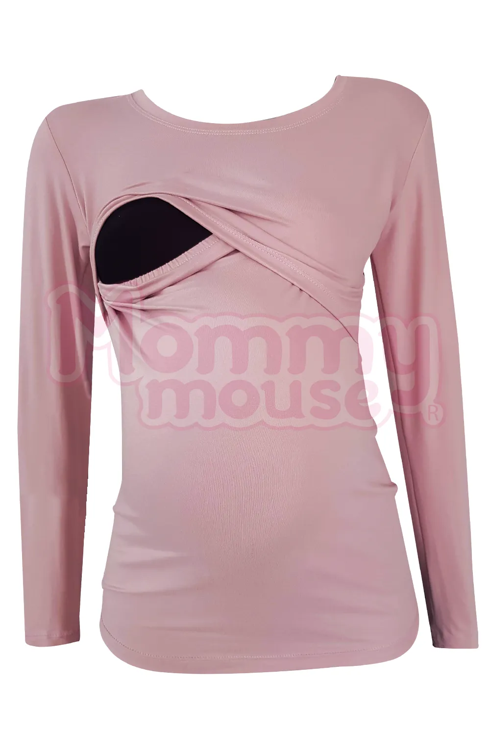 BLUSA MATERNIDADLACTANCIA MANGA LARGA. ROSA CLARO