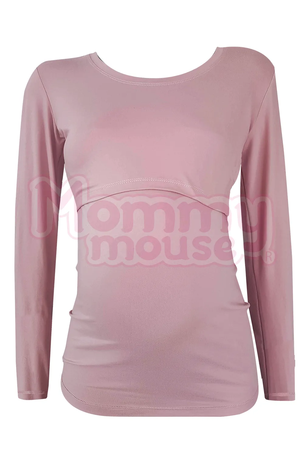 BLUSA MATERNIDADLACTANCIA MANGA LARGA. ROSA CLARO