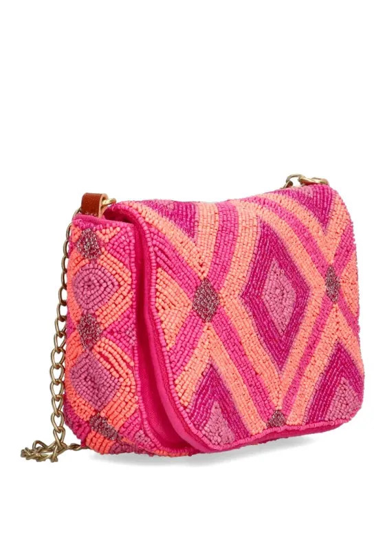 BOLSO BANDOLERA PEQUEñA LUNA COLLECTION MKH1181 FUCSIA
