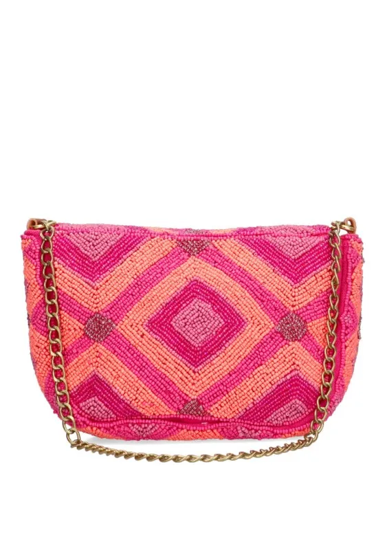 BOLSO BANDOLERA PEQUEñA LUNA COLLECTION MKH1181 FUCSIA