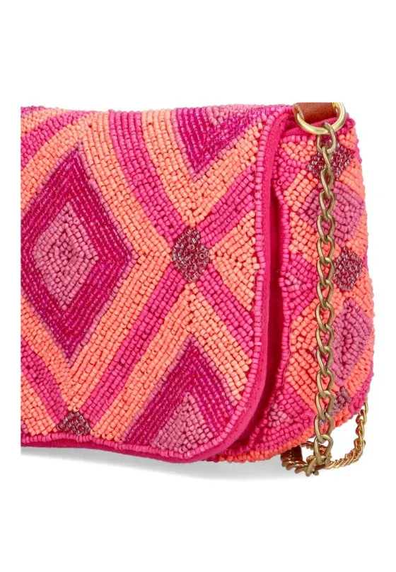 BOLSO BANDOLERA PEQUEñA LUNA COLLECTION MKH1181 FUCSIA