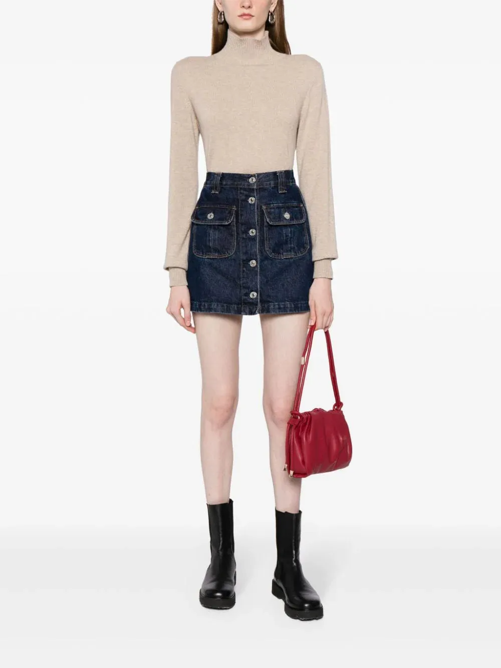 BOLSO NINON SHOULDER MINI BURDEOS