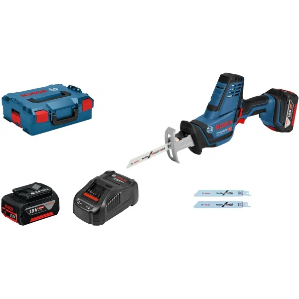 BOSCH  GSA 18 VLI C  SIERRA SABLE CON 2 BATERíAS, LIION, 18 V, 5 AH, 21 MM, CAJA ESPECIAL