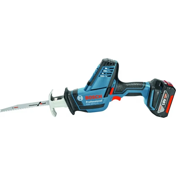 BOSCH  GSA 18 VLI C  SIERRA SABLE CON 2 BATERíAS, LIION, 18 V, 5 AH, 21 MM, CAJA ESPECIAL
