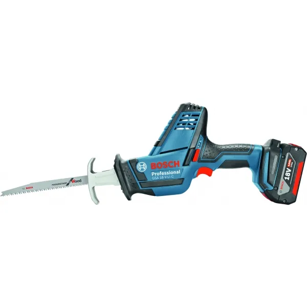 BOSCH  GSA 18 VLI C  SIERRA SABLE CON 2 BATERíAS, LIION, 18 V, 5 AH, 21 MM, CAJA ESPECIAL