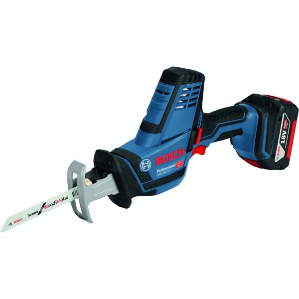 BOSCH  GSA 18 VLI C  SIERRA SABLE CON 2 BATERíAS, LIION, 18 V, 5 AH, 21 MM, CAJA ESPECIAL