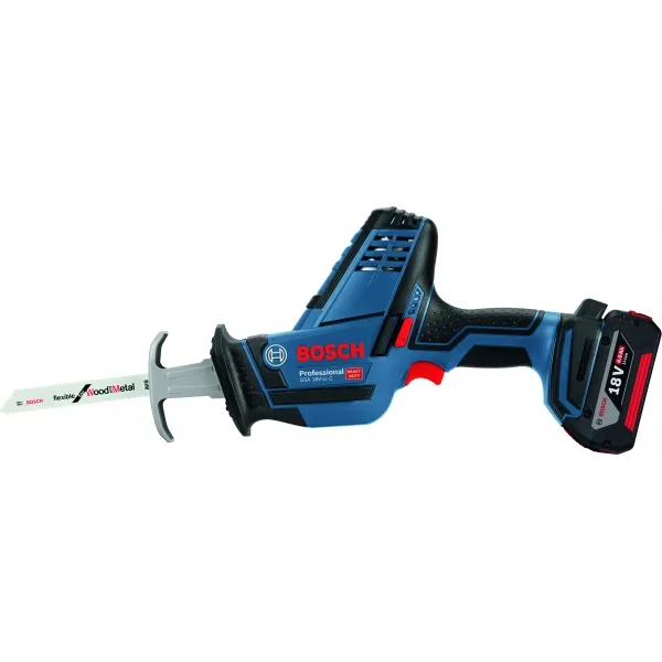 BOSCH  GSA 18 VLI C  SIERRA SABLE CON 2 BATERíAS, LIION, 18 V, 5 AH, 21 MM, CAJA ESPECIAL