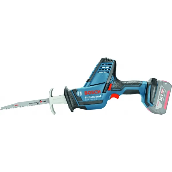 BOSCH  GSA 18 VLI C  SIERRA SABLE CON 2 BATERíAS, LIION, 18 V, 5 AH, 21 MM, CAJA ESPECIAL