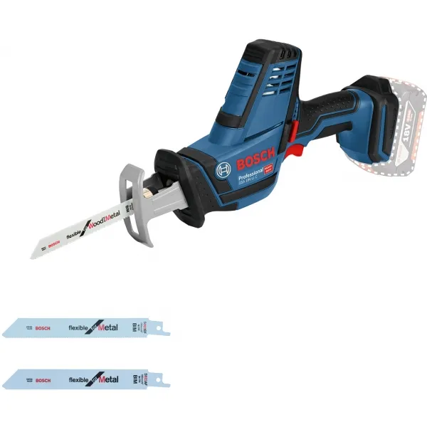 BOSCH  GSA 18 VLI C  SIERRA SABLE CON 2 BATERíAS, LIION, 18 V, 5 AH, 21 MM, CAJA ESPECIAL