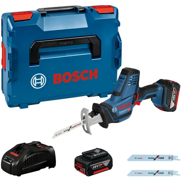 BOSCH  GSA 18 VLI C  SIERRA SABLE CON 2 BATERíAS, LIION, 18 V, 5 AH, 21 MM, CAJA ESPECIAL