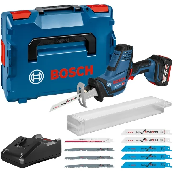 BOSCH  GSA 18 VLI C  SIERRA SABLE CON 2 BATERíAS, LIION, 18 V, 5 AH, 21 MM, CAJA ESPECIAL