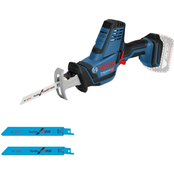 BOSCH  GSA 18 VLI C  SIERRA SABLE CON 2 BATERíAS, LIION, 18 V, 5 AH, 21 MM, CAJA ESPECIAL