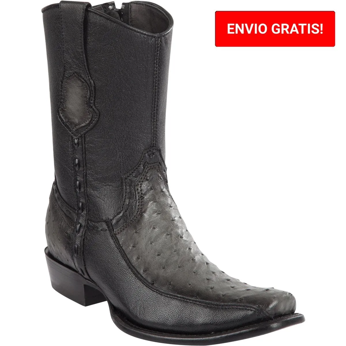 BOTAS DE AVESTRUZ CORTAS HORMA DUBAI WW279BF0338