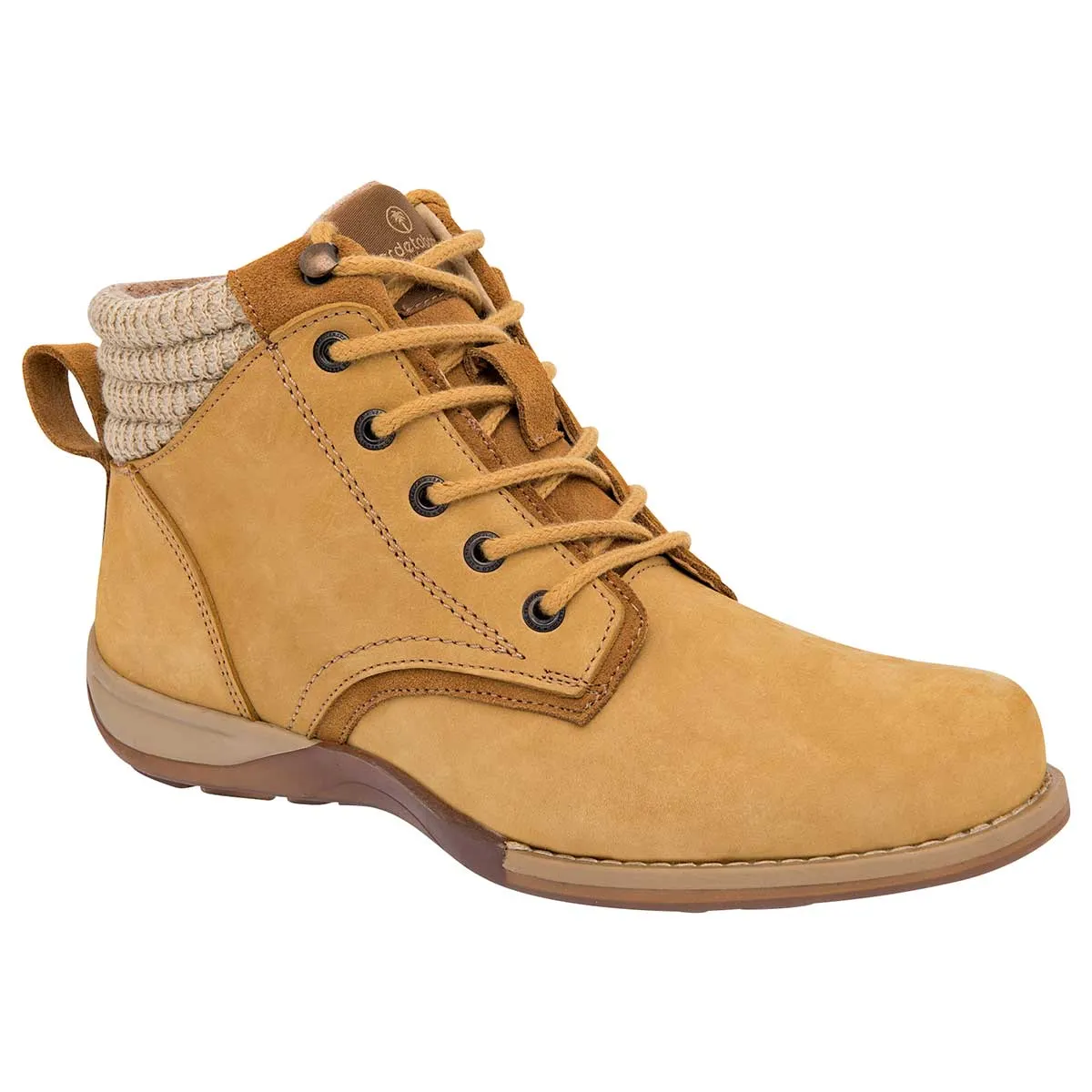 Botas Exterior Piel Color Amarillo Para Mujer De Verde Tabaco