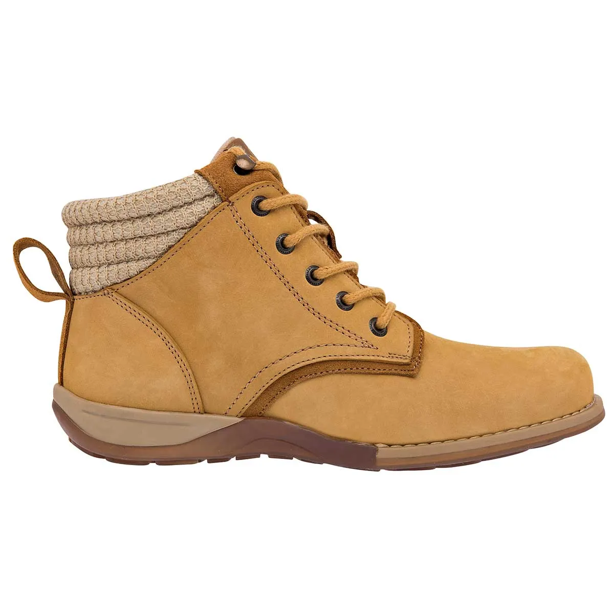 Botas Exterior Piel Color Amarillo Para Mujer De Verde Tabaco