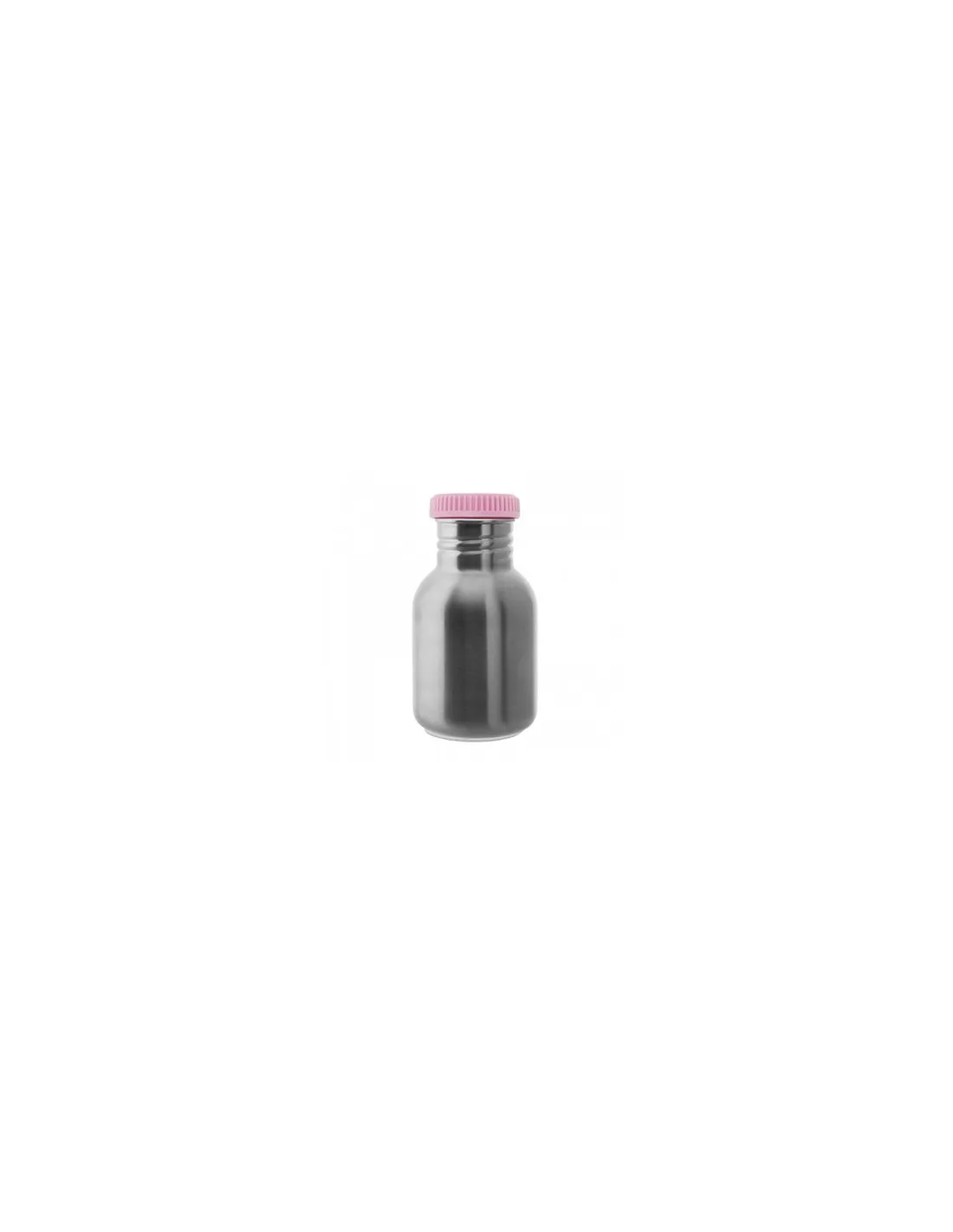 Botella térmica con funda Basic Steel rosa 350ml de Laken