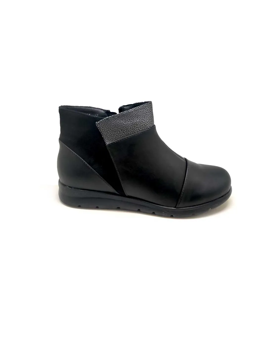 BOTÍN PLANO CLOW NEGRO MUJER 9B1066