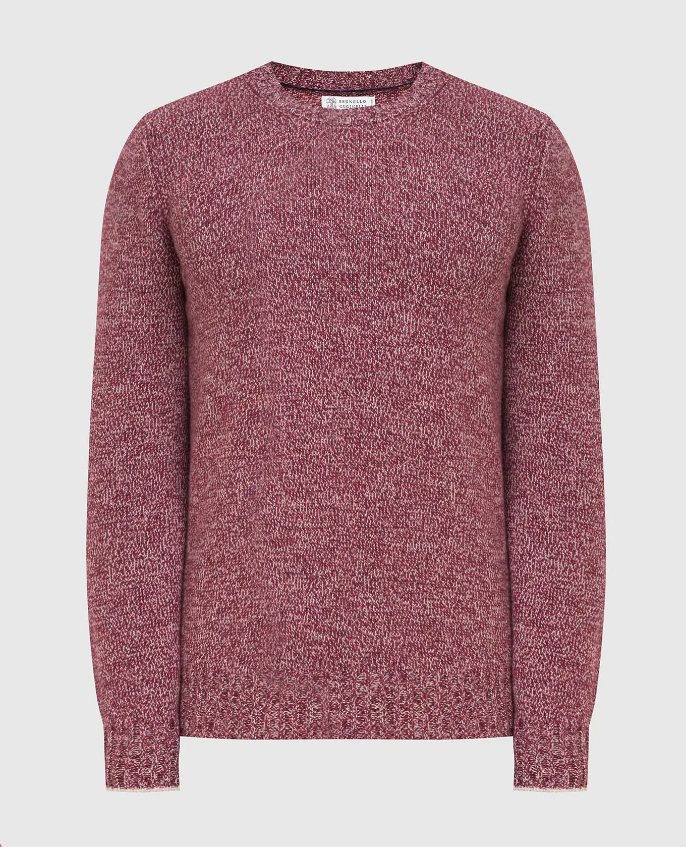 Brunello Cucinelli Burgundy wool, cashmere and silk sweater