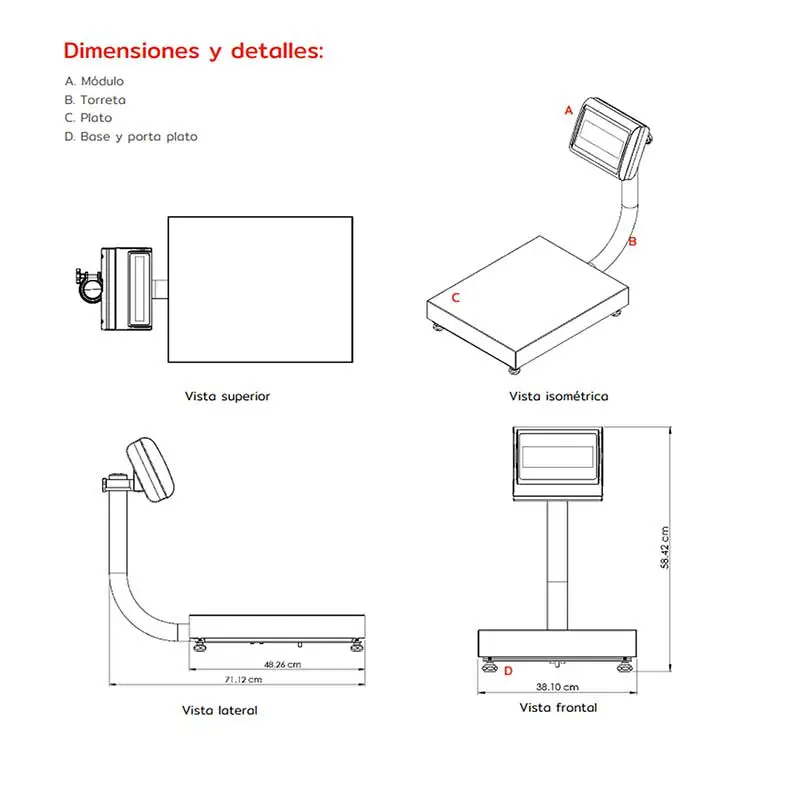 BáSCULA DE PLATAFORMA DIGITAL TORREY FS200 200KG