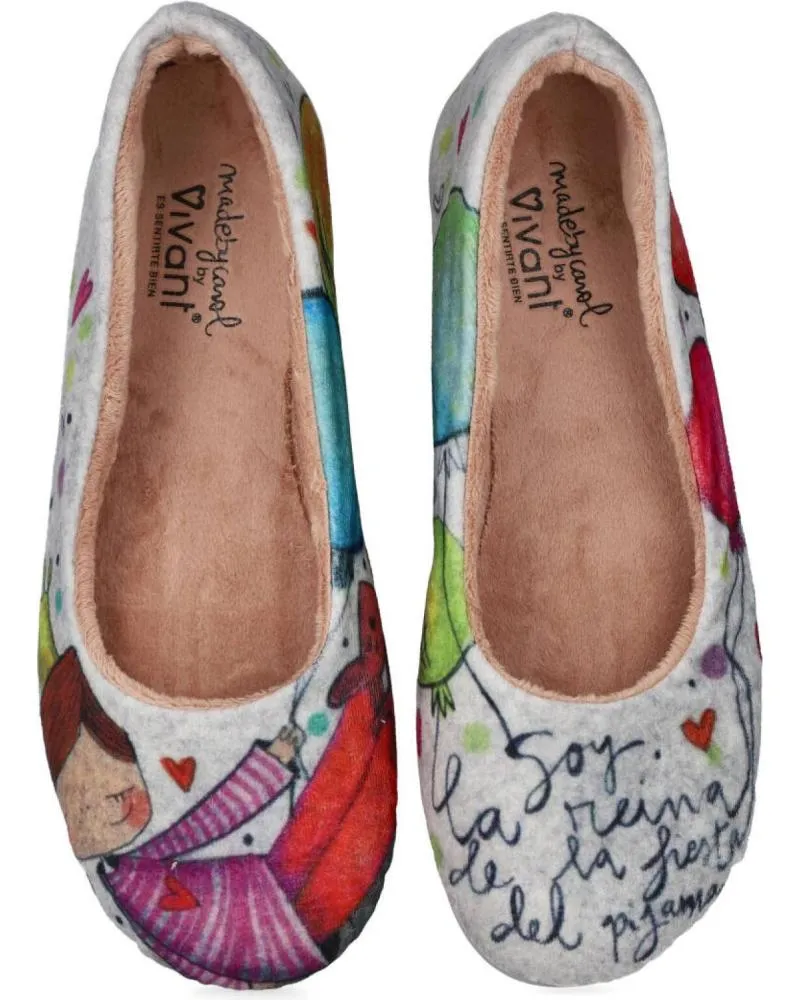 CALZADO DE CASA DE MUJER VIVANT BAC222310 ZAPATILLAS DE CASA M GRIS