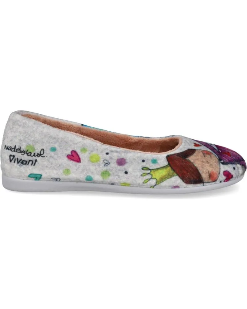 CALZADO DE CASA DE MUJER VIVANT BAC222310 ZAPATILLAS DE CASA M GRIS