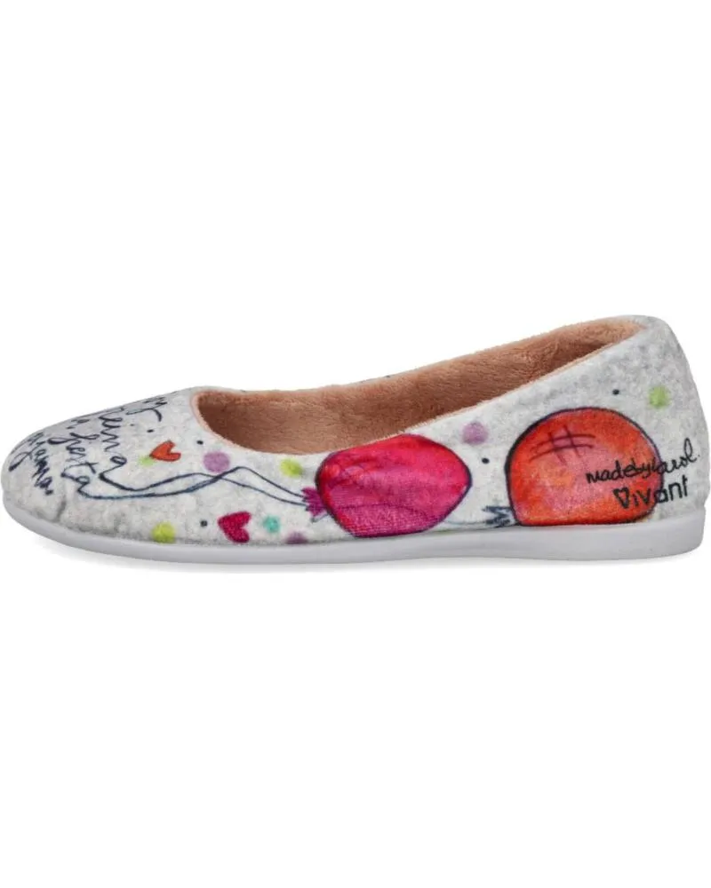 CALZADO DE CASA DE MUJER VIVANT BAC222310 ZAPATILLAS DE CASA M GRIS
