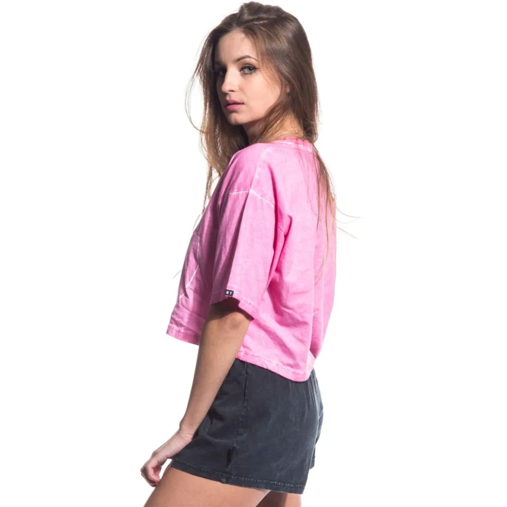 CAMISETA CHICA GRIMEY THE INFAMOUS BF CROP TEE SS17 WASHED PINK