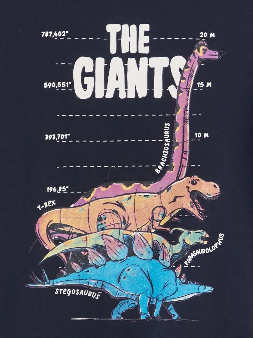CAMISETA DE ALGODóN DE MANGA LARGA  AZUL