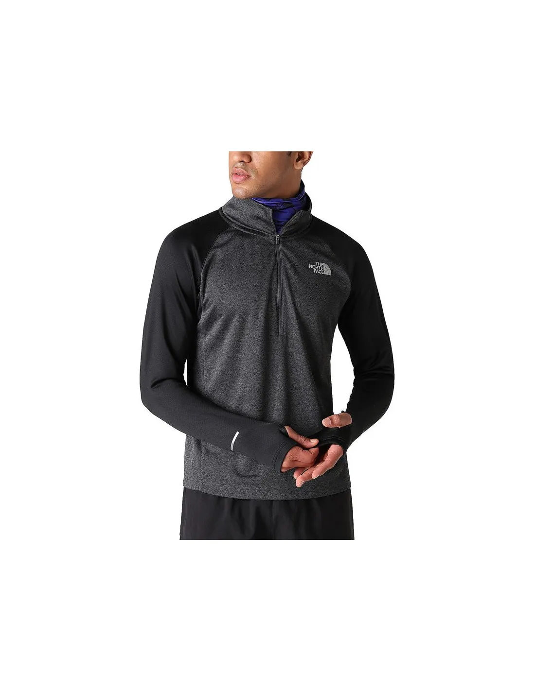 CAMISETA DE RUNNING THE NORTH FACE 14 ZIP RUN NEGRO HOMBRE