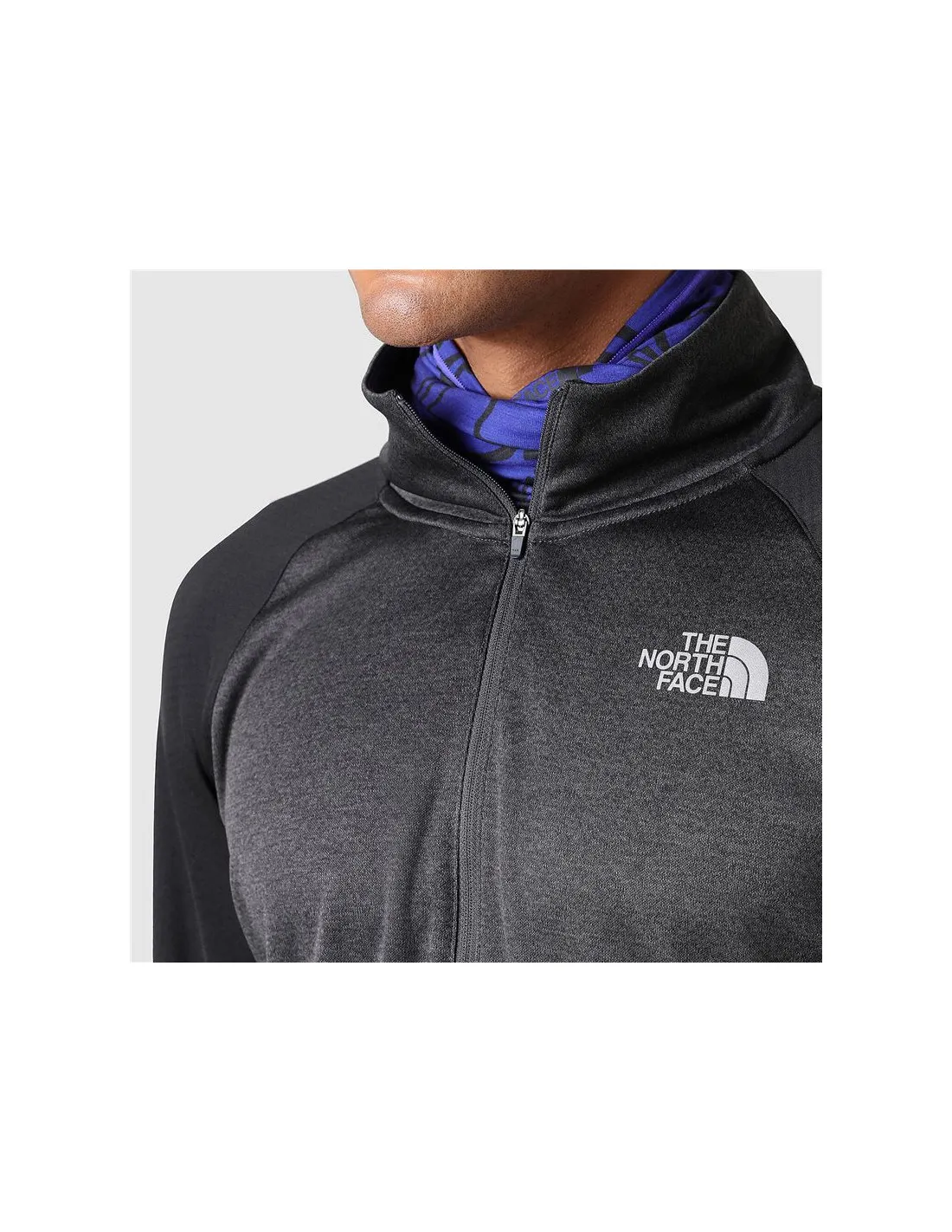 CAMISETA DE RUNNING THE NORTH FACE 14 ZIP RUN NEGRO HOMBRE